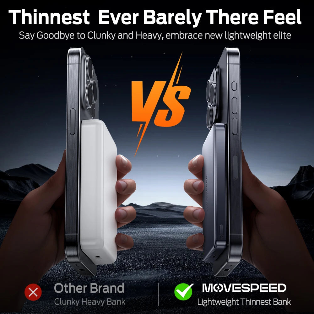 MoveSpeed - Duurzame en Ultraslanke Magnetische Powerbank
